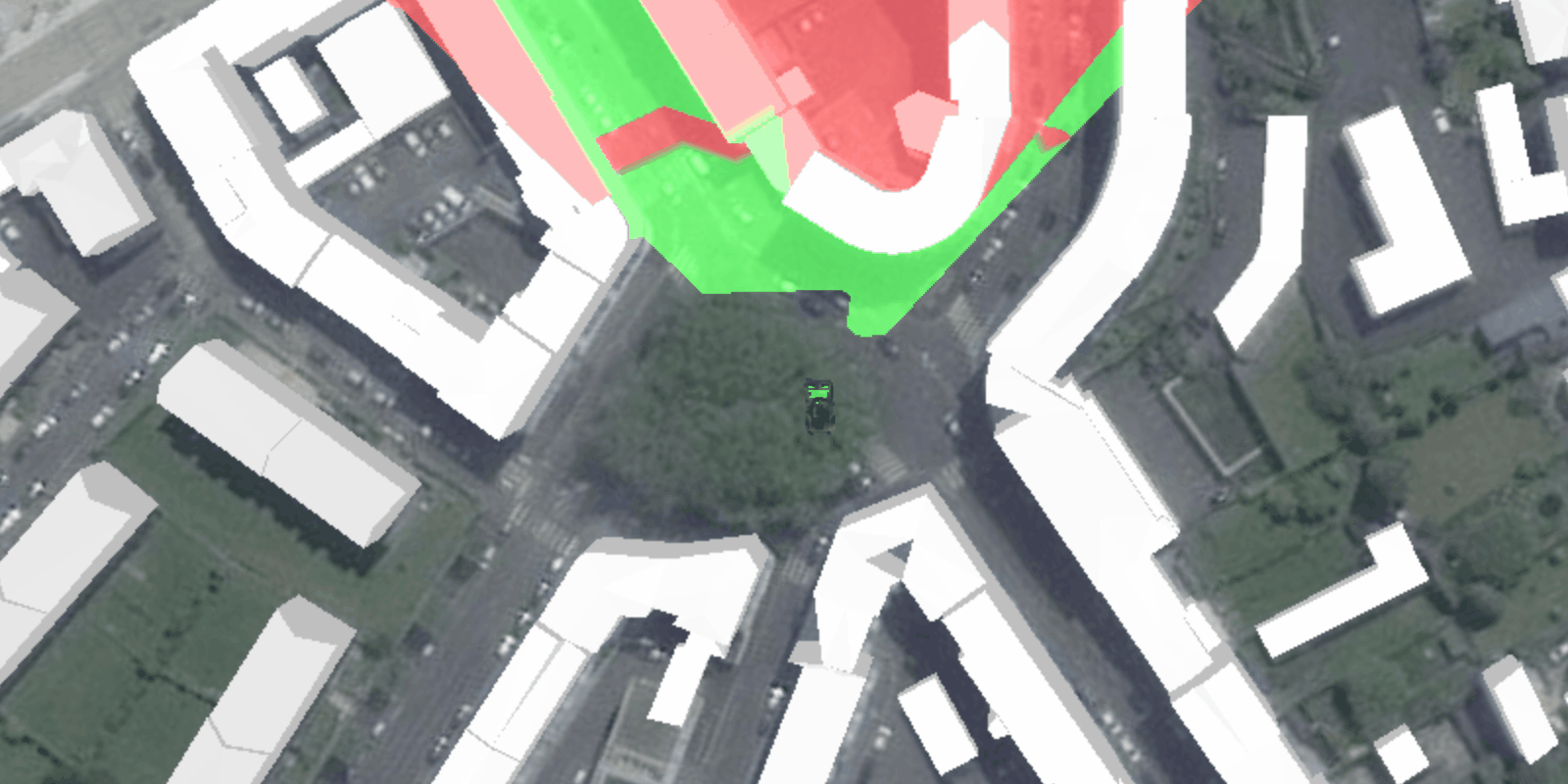 Image of viewshed for geoelement