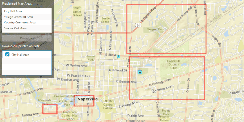 City Of Naperville Zoning Map Download A Preplanned Map Area | Arcgis Runtime Api For Java | Arcgis  Developer