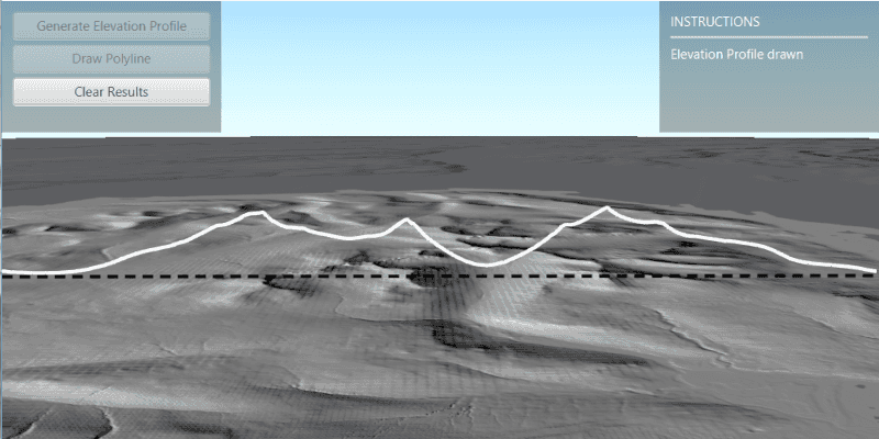 Image of local server generate elevation profile