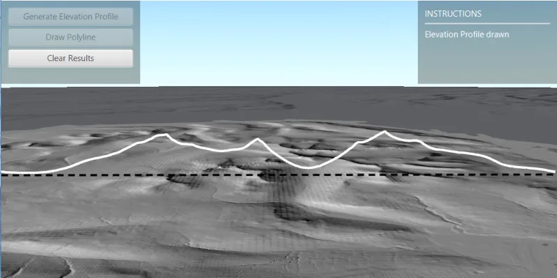 Image of local server generate elevation profile