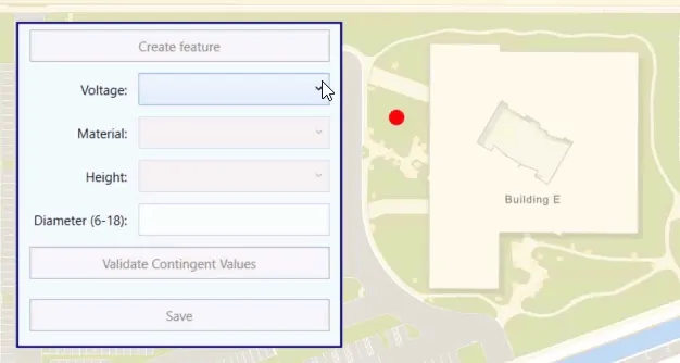 Values in the dropdown are contingent values based on the previous entry.