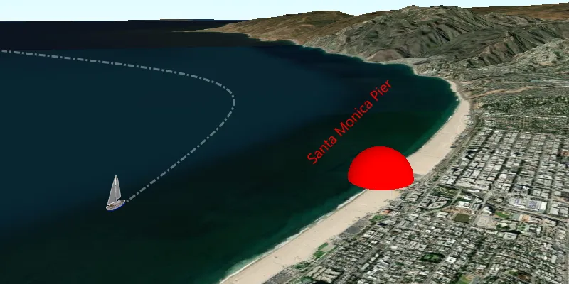 Graphics displayed on a scene view.