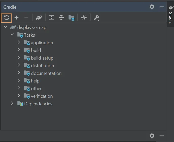 reload all gradle projects