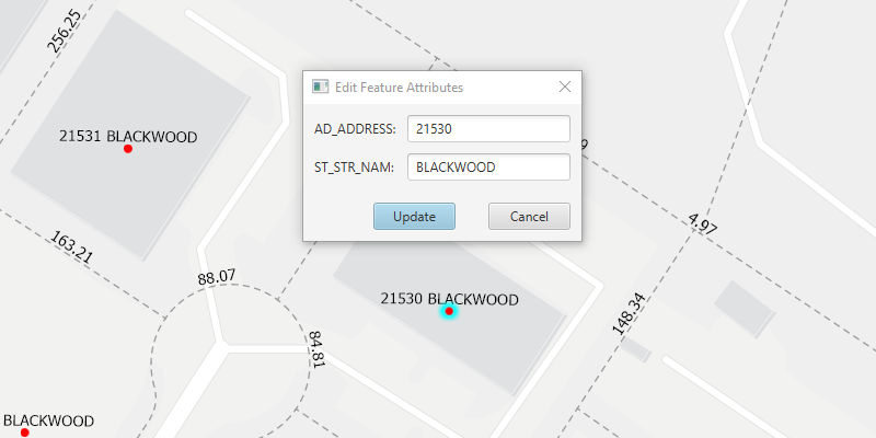 Image of edit features with feature-linked annotation