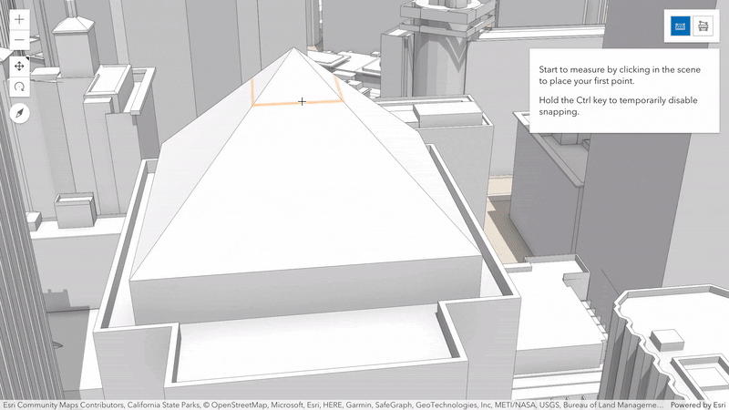 Snapping in 3D measurement tools