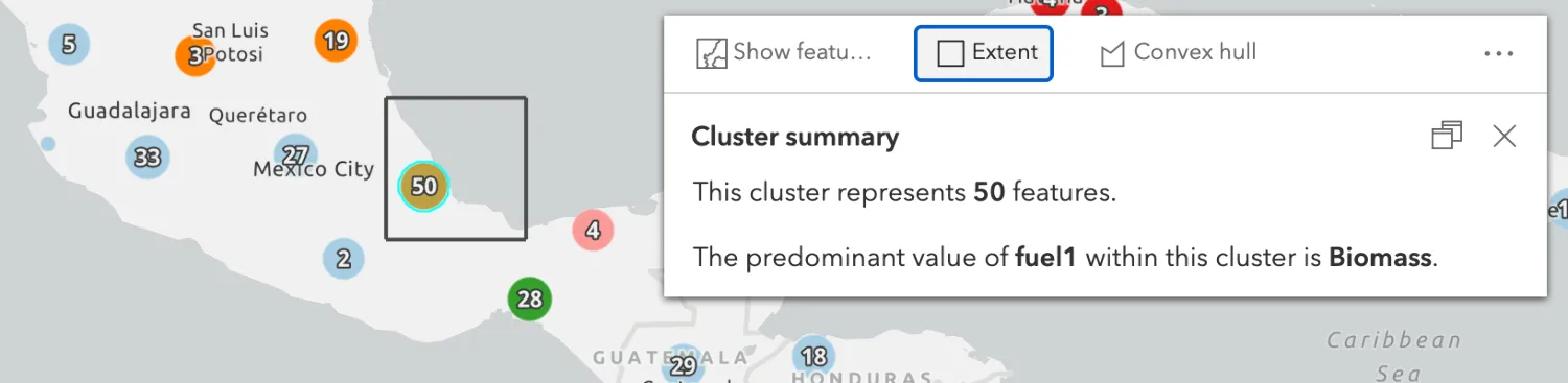 cluster query extent