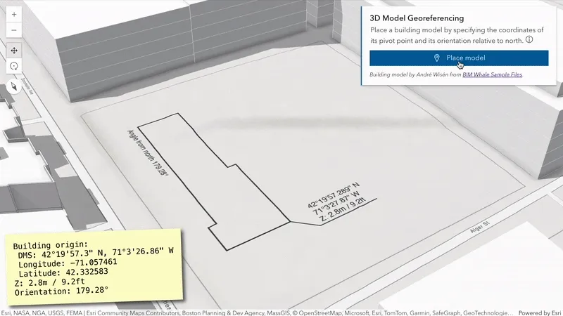 Coordinate inputs sample