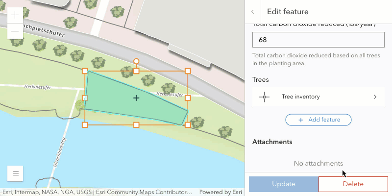 Editor editing feature to feature related data