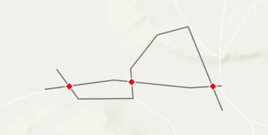 intersect lines to points