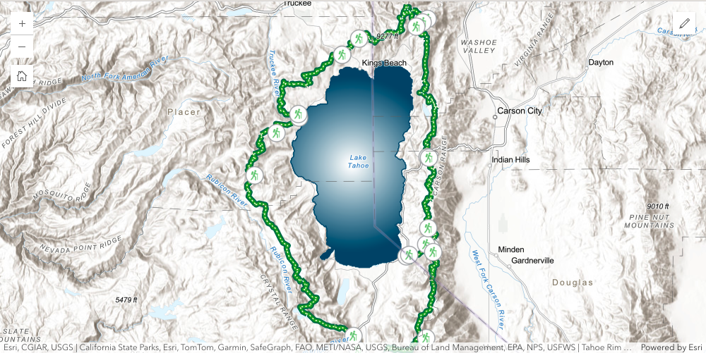 gradient fill on lake tahoe