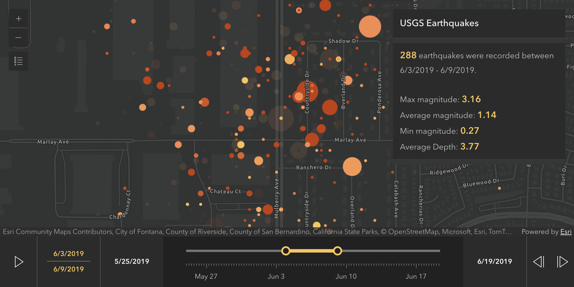local overrides of CSS variables update calcite brand color in the time slider component