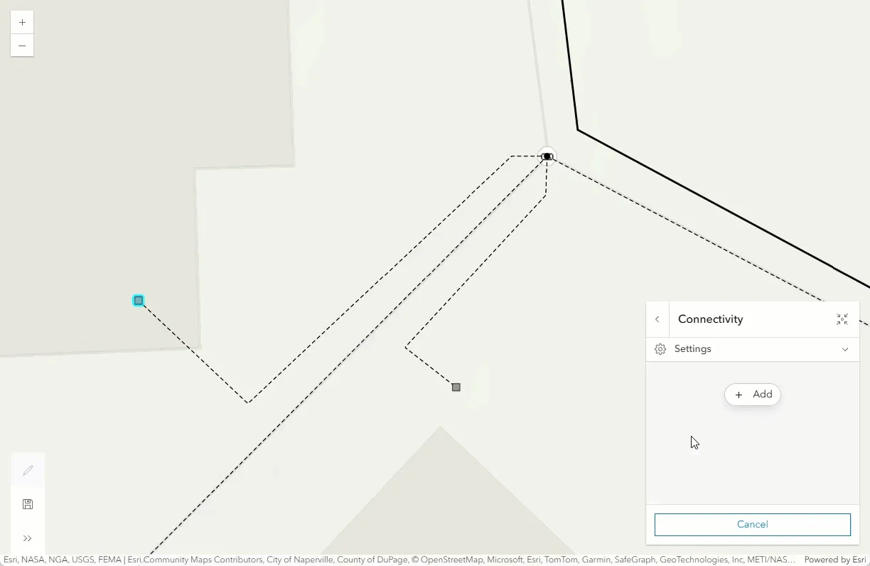 Adding Utility Network associations with spatial selection