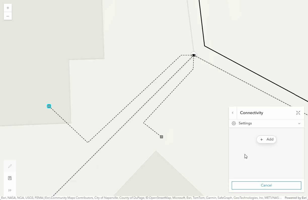 Adding Utility Network associations with spatial selection