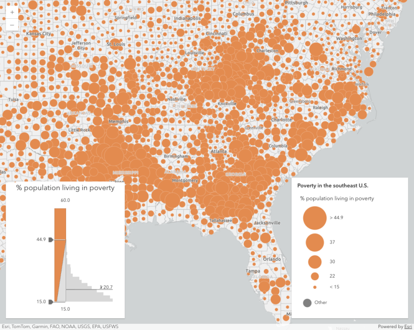 Generate data-driven continuous size visualization