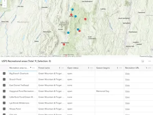 Thumbnail for FeatureTable with a map