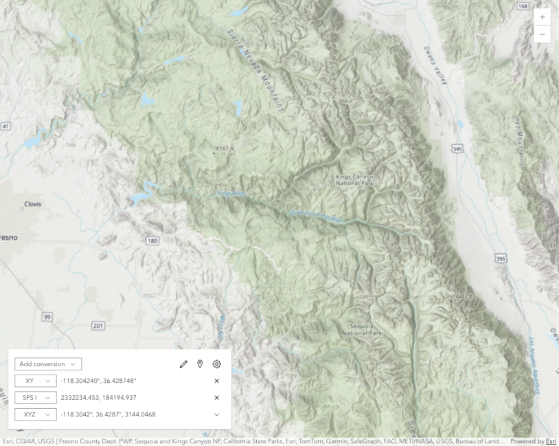 Thumbnail for Coordinate Conversion component - Custom Formats