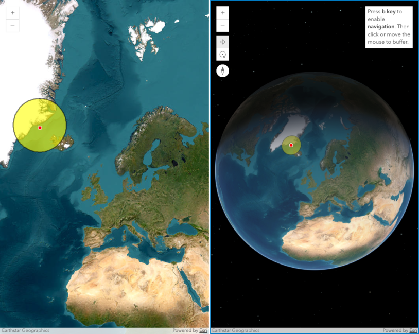 Thumbnail for Geometry operator - geodesic buffers