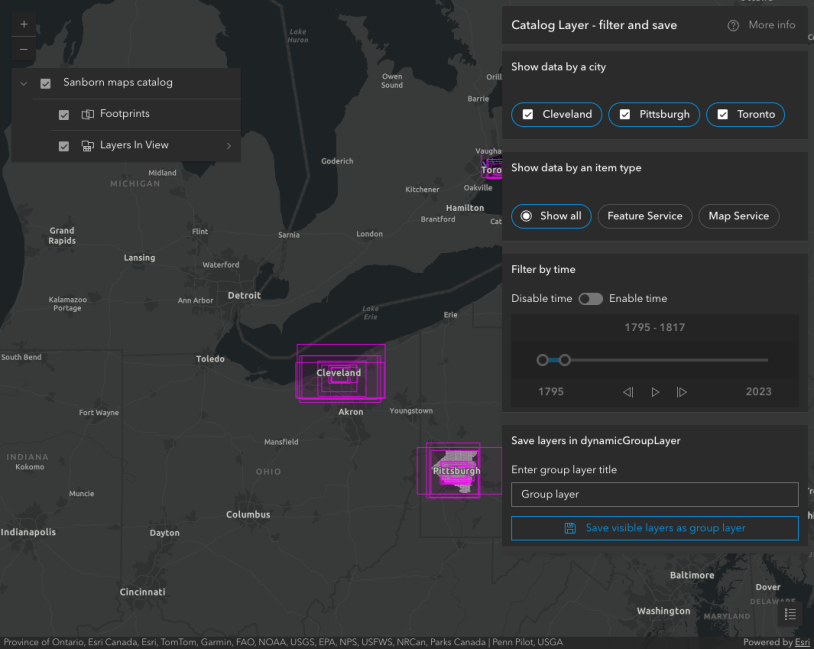 Thumbnail for Explore data in CatalogLayer
