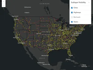 Thumbnail for MapImageLayer - Toggle sublayer visibility