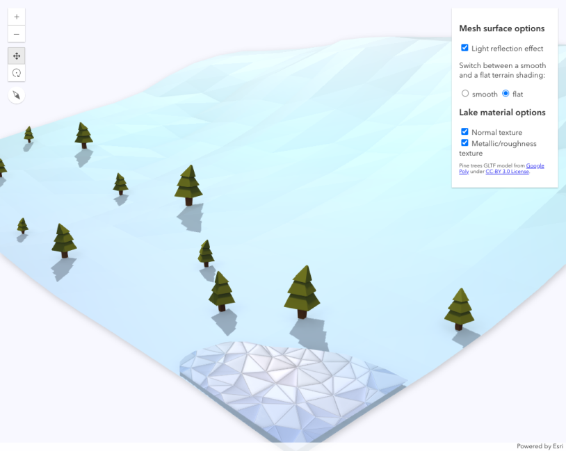 Low poly terrain using mesh geometry