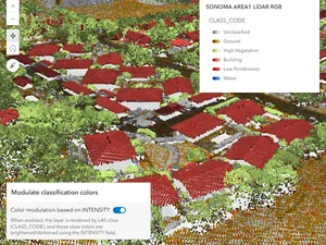 Thumbnail for PointCloudLayer - intensity color modulation