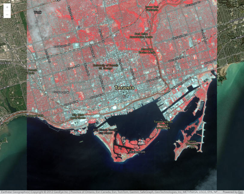 Thumbnail for ImageryLayer - server side raster function