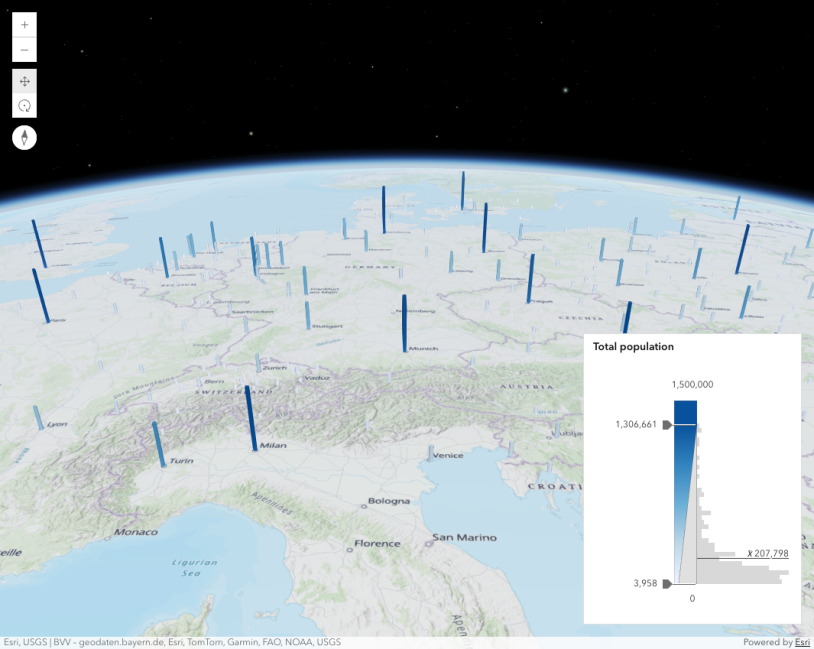 Thumbnail for Generate univariate continuous size and color visualization in 3D