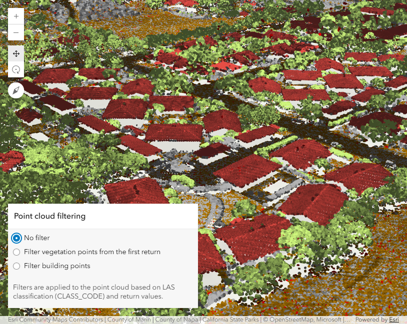 Thumbnail for Filter points in a PointCloudLayer