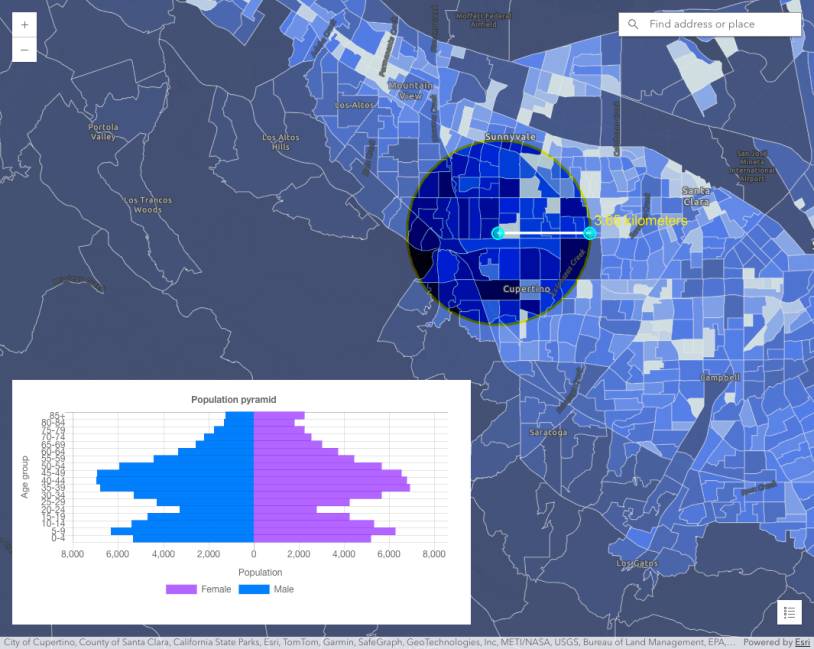 Thumbnail for FeatureLayerView - query statistics by geometry