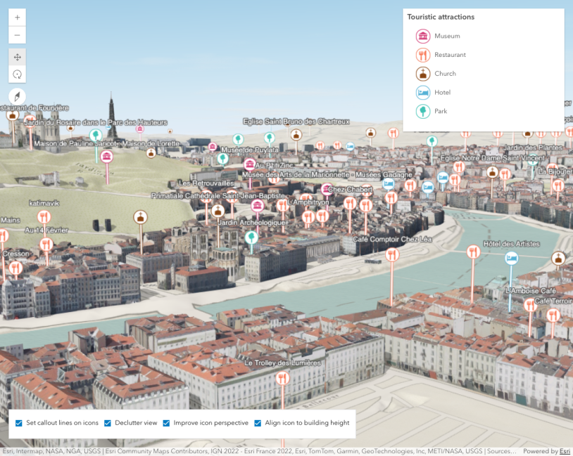 Point styles for cities