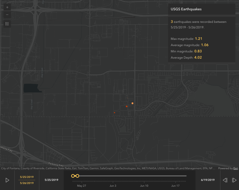 Thumbnail for Filter features with TimeSlider component