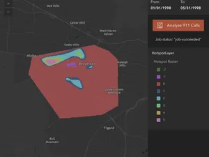 Thumbnail for Geoprocessing - hotspot analysis