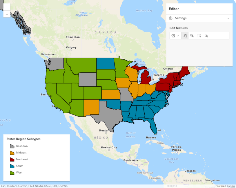 Thumbnail for Edit FeatureLayer with subtypes