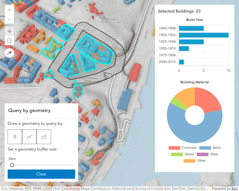 Thumbnail for SceneLayerView - query statistics by geometry