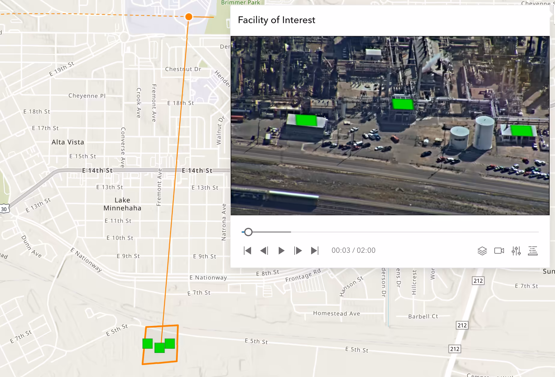 Video Player with operational layers visible