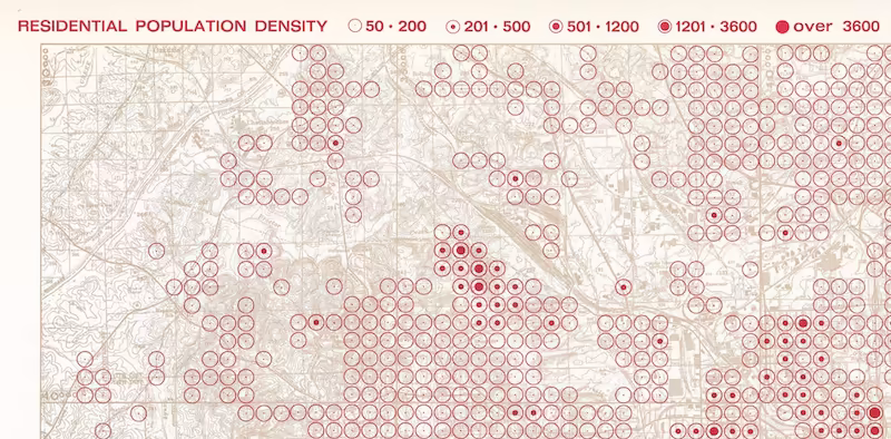 Gridded proportional symbols