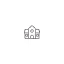 Modern house circle window Symbol Style