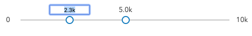 Slider with input formatter