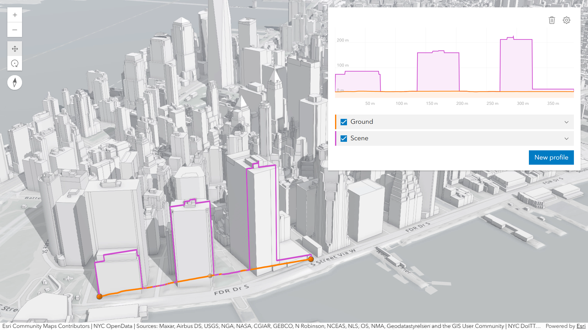 elevation profile poster