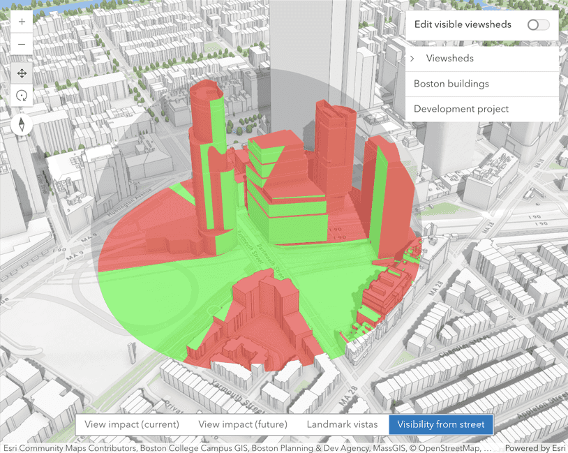 Image preview of related sample ViewshedLayer in slides