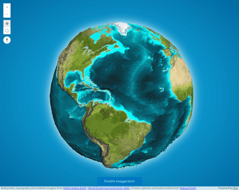 Image preview of related sample Custom ElevationLayer - Exaggerating elevation
