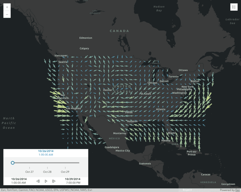 Visualizing wind data with VectorFieldRenderer