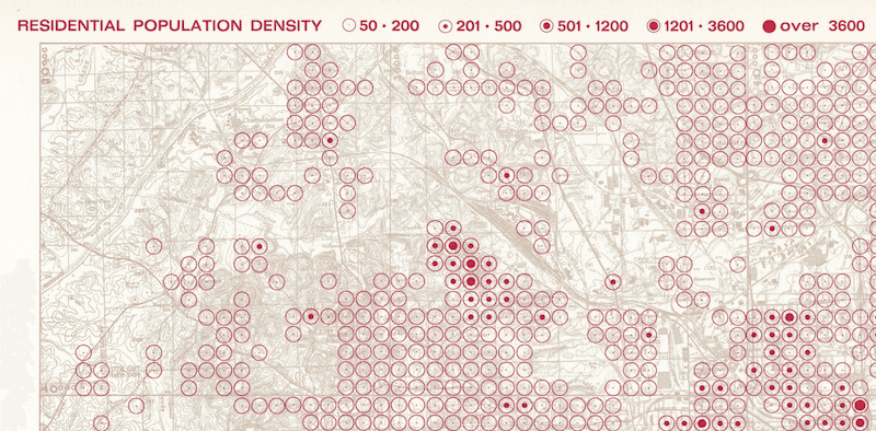 Gridded proportional symbols