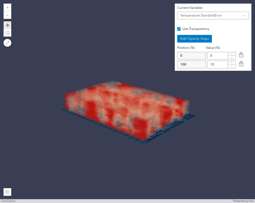 Modify the opacity of a continuous variable