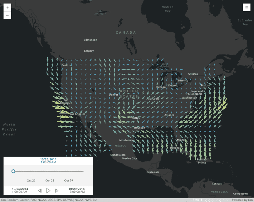 Visualizing wind data with VectorFieldRenderer