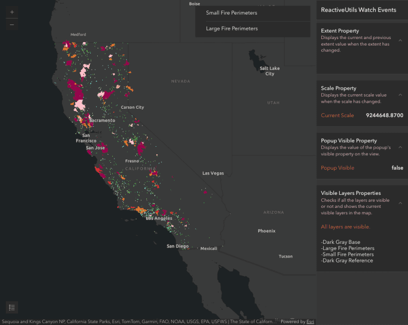 Property changes with reactiveUtils