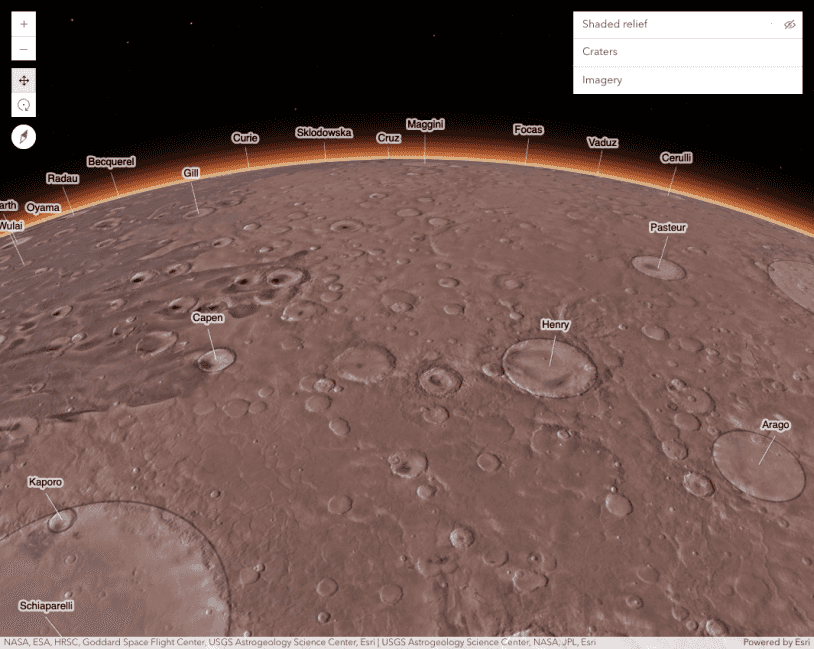 Visualize data on Mars