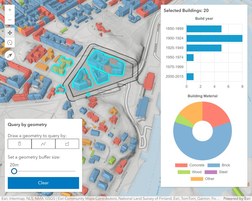 SceneLayerView - query statistics by geometry