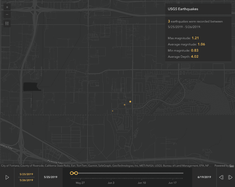 Filter features with TimeSlider component