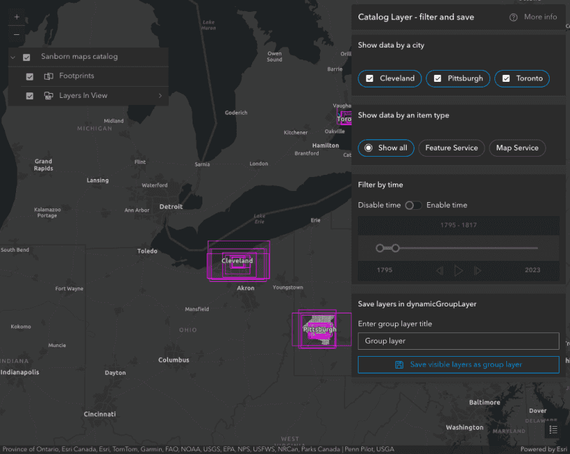 Explore data in CatalogLayer